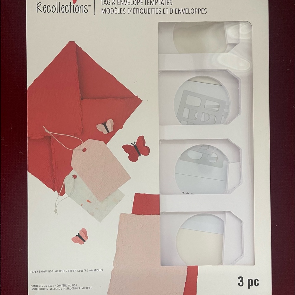 Recollections Tag & Envelope Templates for Paper Making crafts